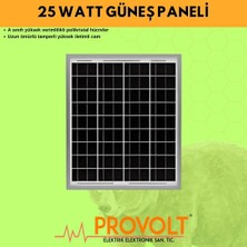 Provolt Elektrikli Çit Sistemi 25 Watt Güneş Paneli
