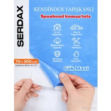 Serdax Extra Yapışkanlı Spunbond Kumaş/tela Kaplama Gökmavi 70CM x 300CM