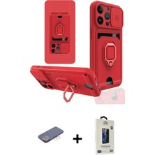 DS LLC Ieg™ iPhone 13 Pro Max Kılıf Vadi Form Prime - Siyah Bilvis Hayalet Cam Ekran Koruyucu + Mavi Re