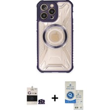 DS LLC Ieg™ iPhone 14 Pro Max Kılıf Kutup Modern - Şeffaf Royal Nano Ekran Koruyucu + Derin Mor Bilvis