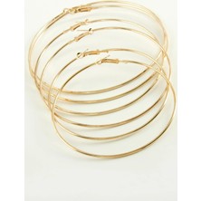 LTG Nova Ince Boru Metal Halka Küpe 6 Adet