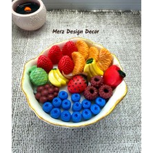 Merz Design Decor %100 Doğal Vegan Soya Mumundan Dekoratif Meyve Bahçesi Mum Tabağı