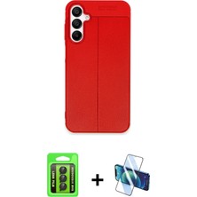 DS LLC Ieg™ Galaxy A15 4g Kılıf Doruk Klasik Özel Seri - Siyah 3D Antistatik Cam Ekran Koruyucu + Siya