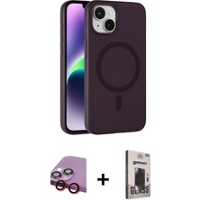 DS LLC Ieg™ iPhone 14 Kılıf Çekirdek Modern Prime - Siyah Bilvis Hayalet Cam Ekran Koruyucu + Kırmız