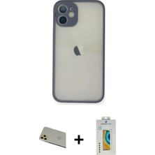 DS LLC Ieg™ iPhone 11 Pro Max Kılıf Ahenk Çizgi Serisi - Siyah Polymer Nano Ekran Koruyucu + Gold Rain