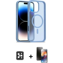 DS LLC Ieg™ iPhone 16 Pro Max Kılıf Siluet Minimal Prime - Siyah 3D Antistatik Mat Seramik Nano Ekran K