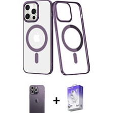 DS LLC Ieg™ iPhone 13 Pro Max Kılıf Yörünge Minimal - Siyah Bilvis 5in1 3D Magic Cam Ekran Koruyucu +