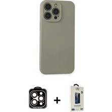 DS LLC Ieg™ iPhone 15 Pro Max Kılıf Ahenk Serisi - Siyah Bilvis Hayalet Cam Ekran Koruyucu + Turuncu Pv