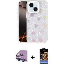 DS LLC Ieg™ iPhone 14 Kılıf Odak Prime - Siyah Buffer Hayalet Cam Ekran Koruyucu + Mavi Raze Metal Kame