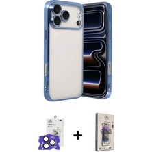 DS LLC Ieg™ iPhone 17 Pro Max Kılıf Vadi Minimal - Siyah Bilvis 3D Cam Ekran Koruyucu + Natural Grey Bi