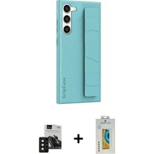 DS LLC Ieg™ Galaxy S24 Kılıf Vadi Asil Serisi - Siyah Polymer Nano Ekran Koruyucu + Siyah Pvd Metal Kam