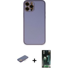 DS LLC Ieg™ iPhone 12 Pro Kılıf Yadigar Klasik - Şeffaf 360 Full Body Arka Koruyucu + Pembe Renkli Kam