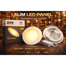 Lumixa Enerji 18W Slim Panel LED Spot Beyaz Işık Iç Çap 17,5 cm Dış Çap 22 cm 1530 Lümen 2 Adet Günışığı 3000K