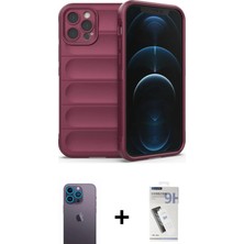 DS LLC Ieg™ iPhone 12 Pro Kılıf Atlas Koleksiyonu - Şeffaf Uv Polymer Nano Ekran Koruyucu + Mavi Neon