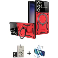 DS LLC Ieg™ Galaxy S25 Ultra Kılıf Kıvılcım Modern Serisi - Siyah 3D Antistatik Cam Ekran Koruyucu +