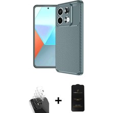 DS LLC Ieg™ Redmi Note 13 Pro 4g Kılıf Eksen Form Prime - Siyah 6d Antistatik Mat Seramik Hayalet Nano