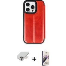 DS LLC Ieg™ iPhone 14 Pro Max Kılıf Zirve Yansıma Serisi - Siyah Bilvis 3D Mat Cam Ekran Koruyucu + Go