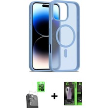 DS LLC Ieg™ iPhone 16 Pro Kılıf Siluet Minimal Prime - Şeffaf 360 Full Body Arka Koruyucu + Siyah Raze