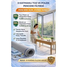 Yeni Nesil SİNEKLİK-160X200CM Rulo-Toz Polen Filtresi -3 Katmanlı Pencere Filtresi - Odera