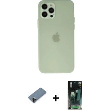 DS LLC Ieg™ iPhone 12 Pro Kılıf Atlas Minimal Prime - Siyah 360 Mat Full Body Arka Koruyucu + Siyah Shi