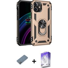 DS LLC Ieg™ iPhone 12 Kılıf Ahenk Klasik Koleksiyonu - Siyah Bilvis 5in1 3D Magic Cam Ekran Koruyucu +