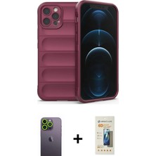 DS LLC Ieg™ iPhone 12 Pro Kılıf Atlas Koleksiyonu - Siyah 6d Mat Seramik Hayalet Nano Ekran Koruyucu +