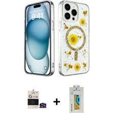 DS LLC Ieg™ iPhone 14 Pro Max Kılıf Kozmos Doku - Siyah Polymer Nano Ekran Koruyucu + Derin Mor Bilvis