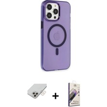 DS LLC Ieg™ iPhone 14 Pro Max Kılıf Kıvılcım Asil Özel Seri - Siyah Bilvis 3D Mat Cam Ekran Koruyuc