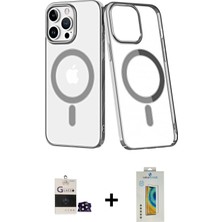 DS LLC Ieg™ iPhone 14 Pro Max Kılıf Yörünge Minimal - Siyah Polymer Nano Ekran Koruyucu + Siyah Bilvi