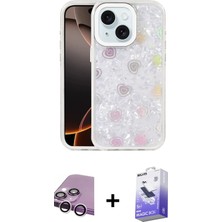 DS LLC Ieg™ iPhone 14 Kılıf Odak Prime - Siyah Bilvis 5in1 5d Magic Hayalet Cam Ekran Koruyucu + Mor Ra