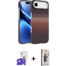 DS LLC Ieg™ iPhone 17 Air Kılıf Doruk Serisi - Siyah Bilvis 3D Cam Ekran Koruyucu + Siyah Bilvis Titan
