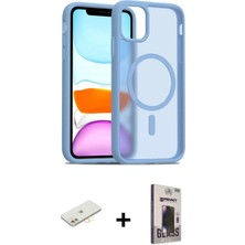 DS LLC Ieg™ iPhone 11 Kılıf Siluet Minimal Prime - Siyah Bilvis Hayalet Cam Ekran Koruyucu + Sarı Renk