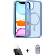 DS LLC Ieg™ iPhone 11 Kılıf Siluet Minimal Prime - Siyah Joko Magic 5d Cam + Şeffaf Kamera Lens Koruma