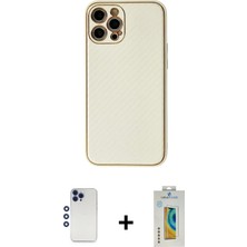 DS LLC Ieg™ iPhone 12 Pro Max Kılıf Ahenk Işık - Siyah Polymer Nano Ekran Koruyucu + Lacivert Shine K
