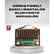 TeknoKapsül Taşınabilir Hoparlör Güneş Panelli Bluetooth USB Sd Fm Am Sw Radyo