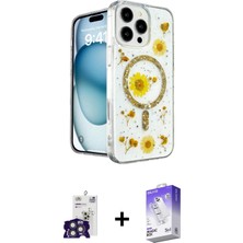 DS LLC Ieg™ iPhone 16 Pro Max Kılıf Kozmos Doku - Siyah Bilvis 5in1 3D Magic Cam Ekran Koruyucu + Titan