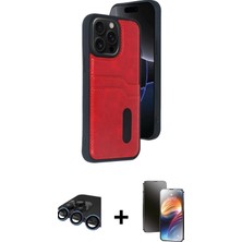 DS LLC Ieg™ iPhone 15 Pro Max Kılıf Yörünge Işık Serisi - Siyah 3D Antistatik Mat Seramik Nano Ekra