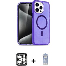 DS LLC Ieg™ iPhone 15 Pro Max Kılıf Nova Asil Prime - Siyah Joko Magic 5d Cam + Gümüş Pvd Metal Kame