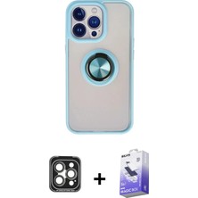 DS LLC Ieg™ iPhone 15 Pro Max Kılıf Yörünge Çizgi - Siyah Bilvis 5in1 5d Magic Hayalet Cam Ekran Kor