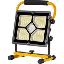 Tarez 400 LED Şarjlı Projektör Solar Kamp Lambası Taşınabilir Güçlü Işıldak Powerbank Type-C