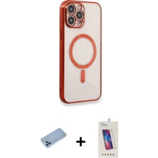 DS LLC Ieg™ iPhone 13 Pro Max Kılıf Doruk Minimal - Siyah Joko 5d Cam + Mavi Shine Kamera Lens Koruma C