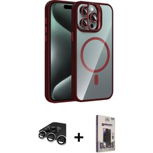 DS LLC Ieg™ iPhone 15 Pro Max Kılıf Yadigar Asil Koleksiyonu - Siyah Bilvis Hayalet Cam Ekran Koruyucu