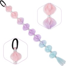 Alvera Örgülü Simli Aksesuarlı Lastikli At Kuyruğu / ACM25