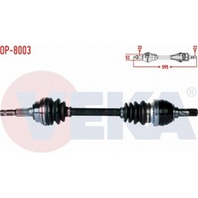 Otoco Opel Astra G (F69) 1.4 16V Uzunluk 595MM 1998-2005 Komple Aks Sol Ön 374321