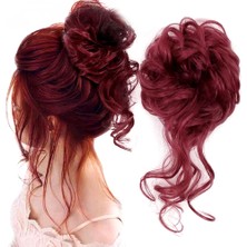 Alvera Lı Lastikli Kuyruklu Topuz Toka / Kızıl