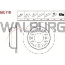 Otoco Hyundaı H1 2.5 Crdı 2008- Fren Diski Arka Havalı 6 Bjn 324X18X96,3X82,6 Lr 000470