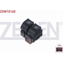 Otoco Renault Captur - Clıo Iv 2013- Cam Açma Anahtarı Çiftli 7 Pin Kahve Soketli Turuncu Işık 254111342R