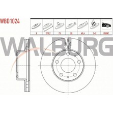 Otoco Fıat Ducato 2.3 Mjt 2006-2014 Fren Diski Ön Havalı 5 Bjn 16 Jant 279,7X28X73X69,6 16 078 721 80