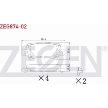 Otoco Toyota Corolla 1.4 Vvt-I 2002-2007 Arka Fren Balatası Ikazlı 04466 02160