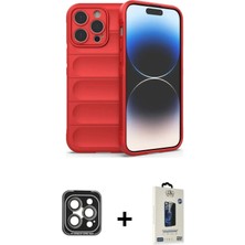 DS LLC Ieg™ iPhone 15 Pro Max Kılıf Atlas Koleksiyonu - Siyah Bilvis Hayalet Cam Ekran Koruyucu + Gri P